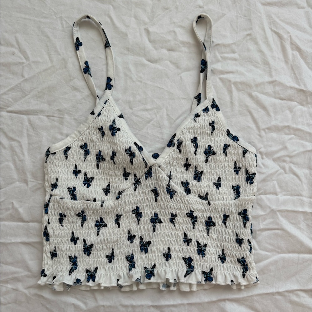 Rue21 Stretchy Butterfly Cropped Tank